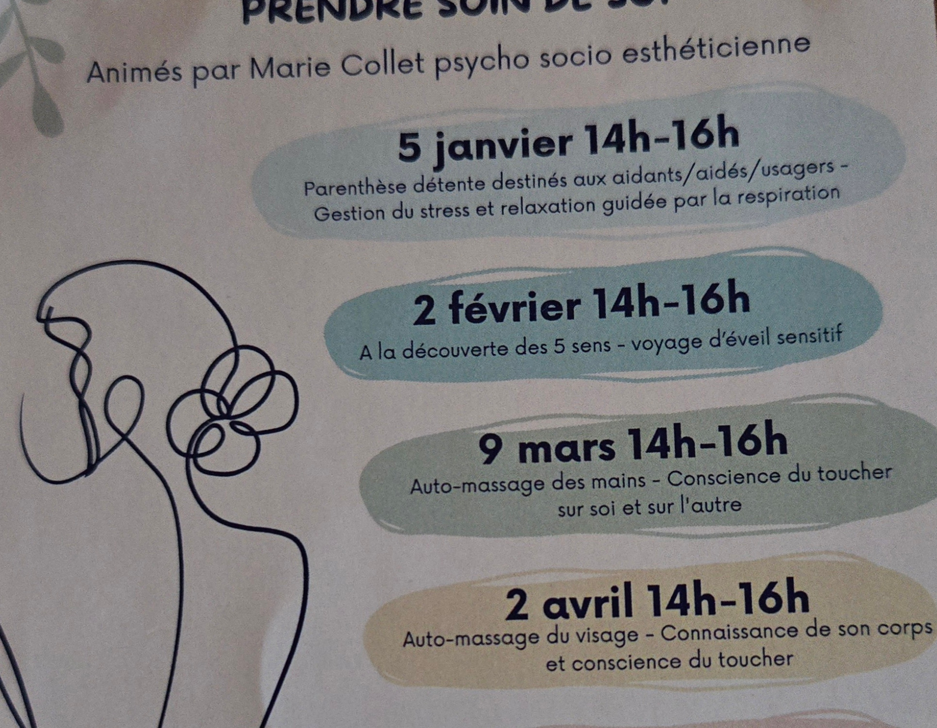 Ateliers thérapeuthiques 2026